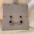 Heart and Star Drop Earrings - Jerne by Jodie