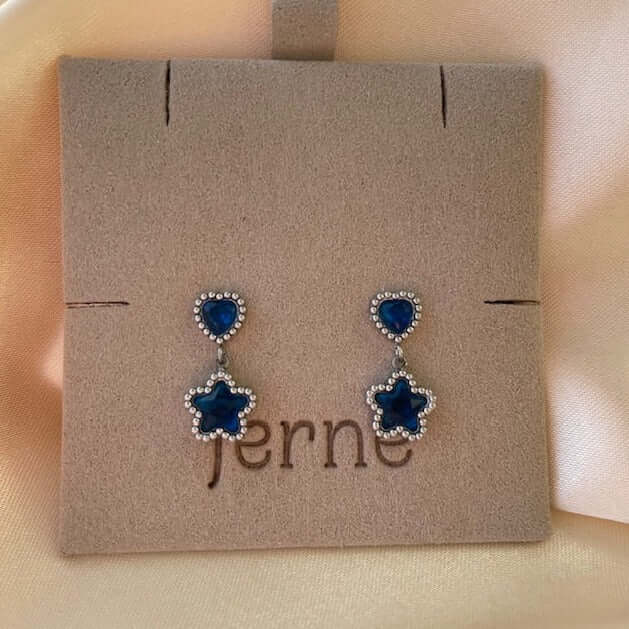 Heart and Star Drop Earrings - Jerne by Jodie