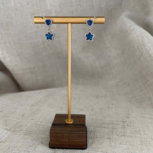 Heart and Star Drop Earrings - Jerne by Jodie