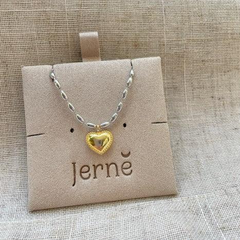 Two Tone Mini Heart Pendant - Jerne by Jodie