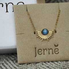 Half Sun Gemstone Pendant - Jerne by Jodie