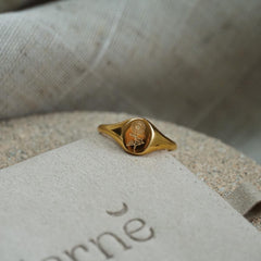 Sunflower Signet Ring - Jerne by Jodie