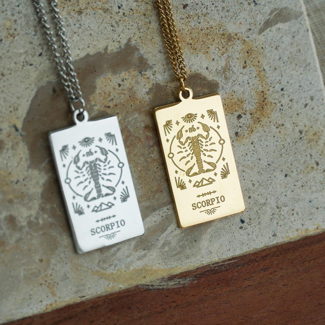 Zodiac tarot pendant necklace - Jerne by Jodie