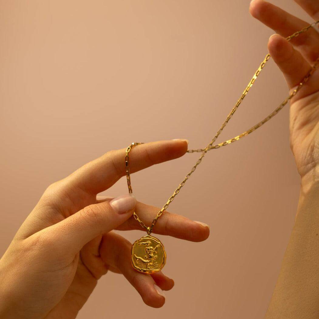 Link Chain Zodiac Pendant - Jerne by Jodie